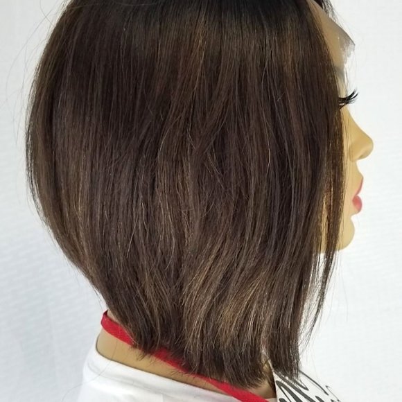Wowfactor 100% human hair lace front bob wig main image 6